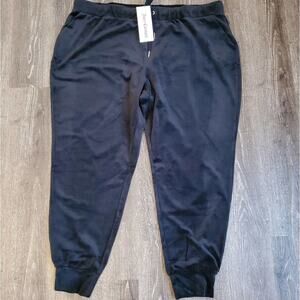 Juicy Couture Black velvet jogger athletic active line pants plus size 3X NEW!!!